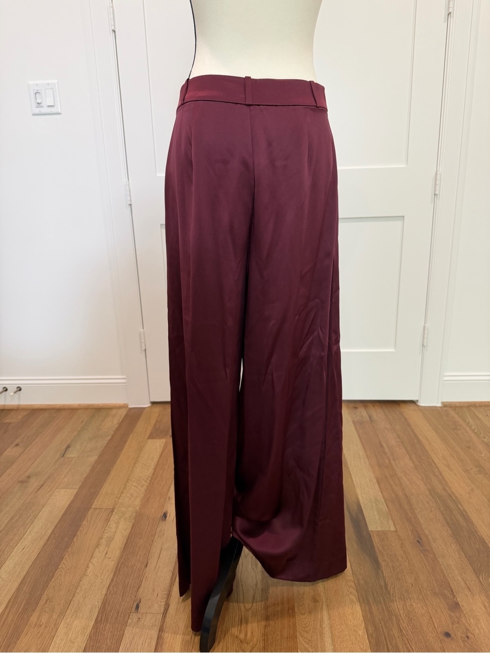 ❤️ Banana Republic Belay Silk Pants Dark Cherry Red Size 6 ❤️ - Picture 8 of 14